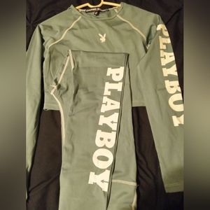 Playboy 2 piece workout set sz Med